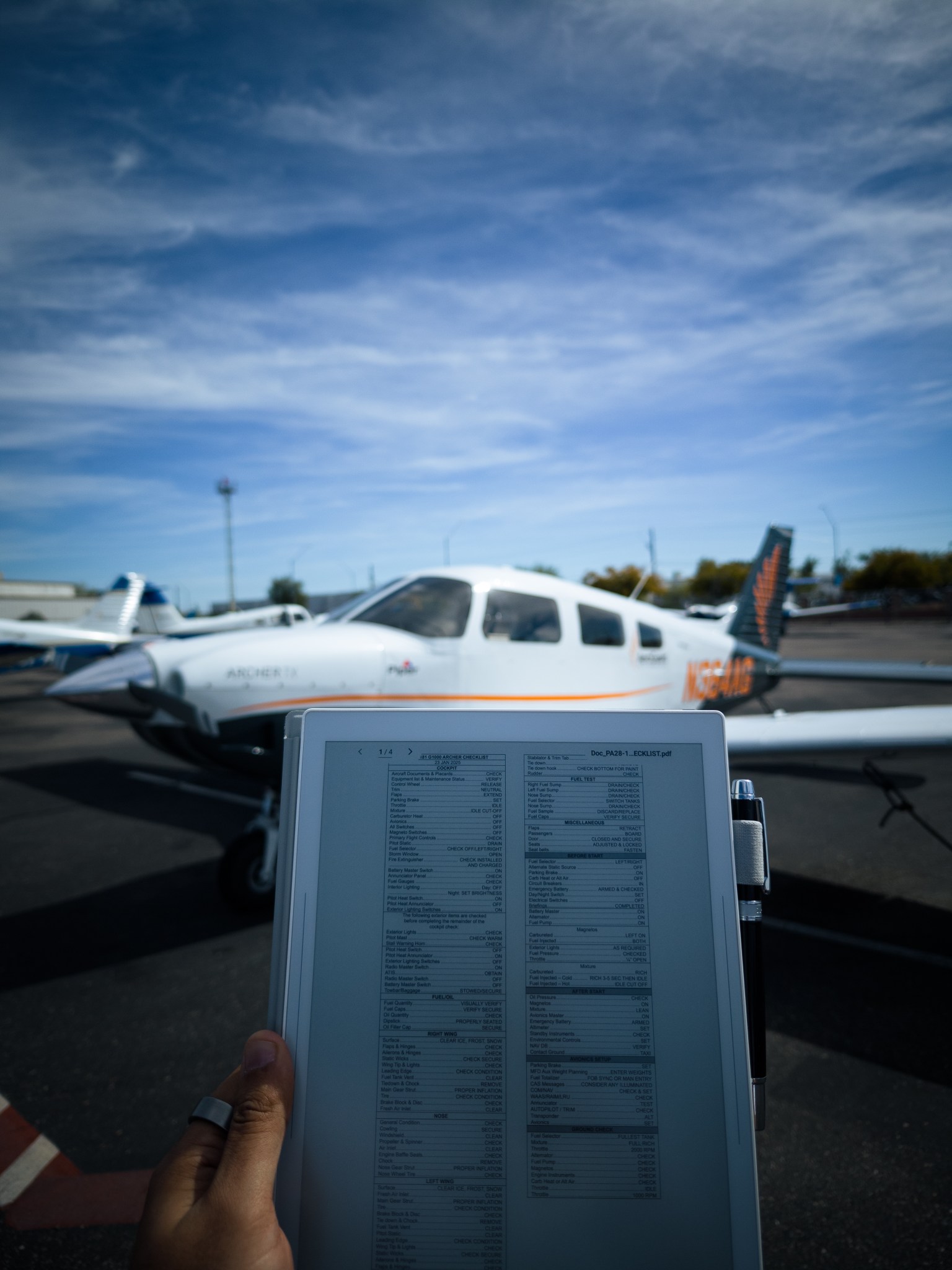 Home 3 Supernote Manta showing a checklist